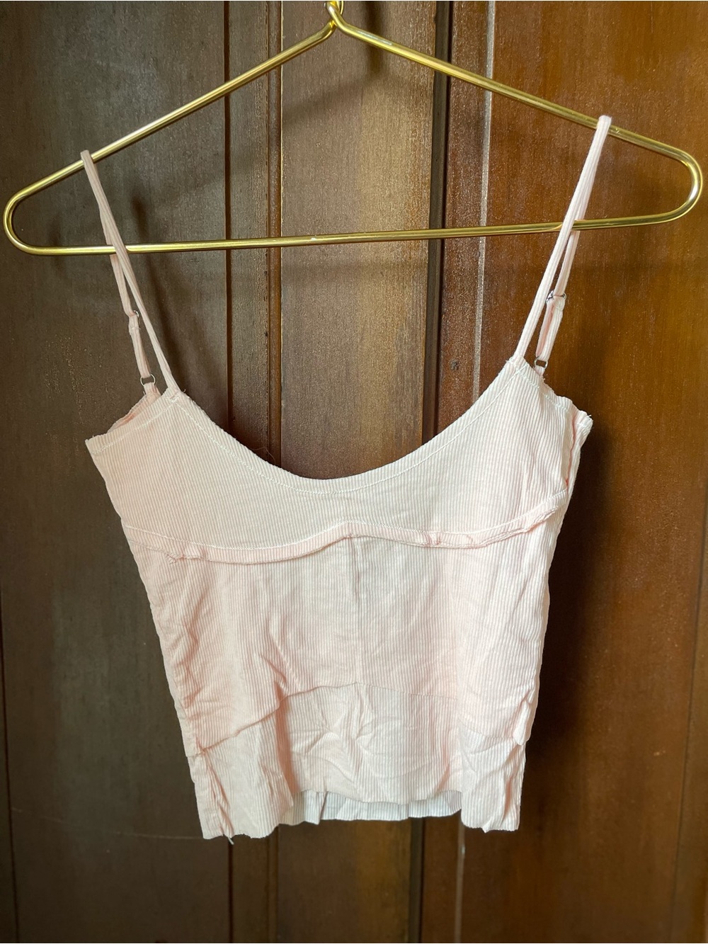 Sami Miro Vintage women's small spaghetti strap pink tank top